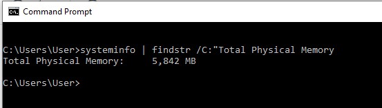 RAM size systeminfo check