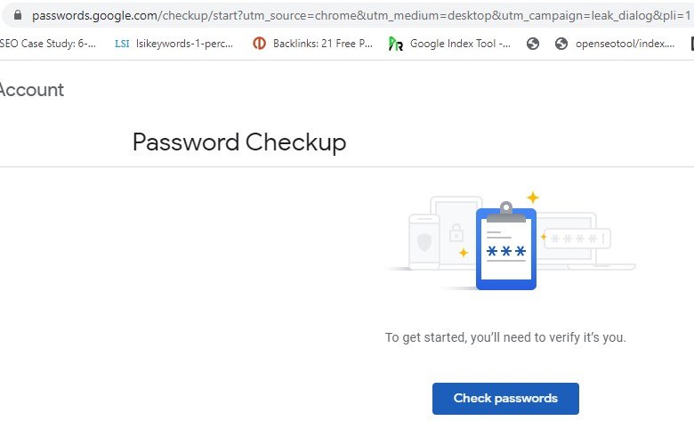 password checkup