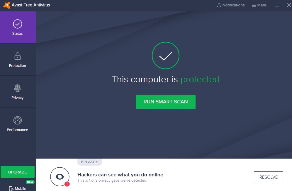 avast free antivirus review run smart scan