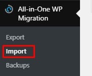 click import from the plugin