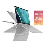 ASUS Chromebook Flip C434 2 in 1 Laptop, 14″ Touchscreen FHD 4-Way NanoEdge Display, Intel Core M3-8100Y Processor, 4GB RAM, 32GB eMMC Storage, Backlit Keyboard, Silver, Chrome OS, C434TA-DH342T