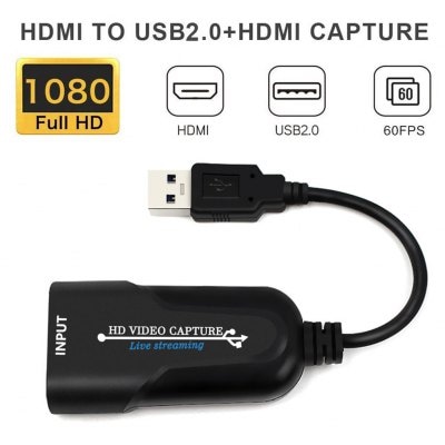 HDMI Video Capture Card USB 2.0 1080P Video Record Box for PS4 Game DVD Camcorder HD Camera Recording Live Streaming