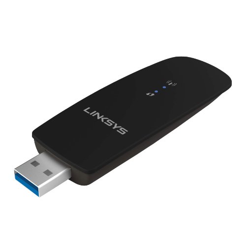 Linksys (WUSB6300) Dual-Band AC1200 Wireless USB 3.0 Adapter, Black