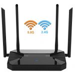 【Newest 2020】 Wireless WiFi Router High Speed Gaming Router Up to AC1200Mbps with Dual Band 2.4GHz and 5GHz Ideal for Home Office & HD Video Streaming Works Great with Any Devices