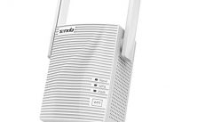 Tenda AC1200 WiFi Range Extender Gigabit WiFi Repeater with 100 Mbps LAN Port, Dual Band 2.4GHz 300Mbps+5GHz 867Mbps, Hide SSID, WPS Function, Encryption Mode (A18), White