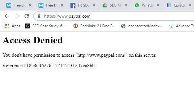 paypal access denied