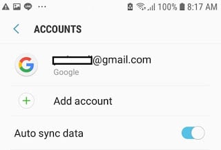 delete google account from android