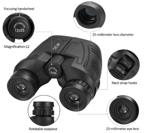 The OCCER 12×25, The Best Compact Binocular for Adults and Children, is an excellent choice