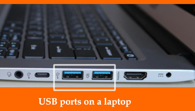 USB full form - USB port on laptop