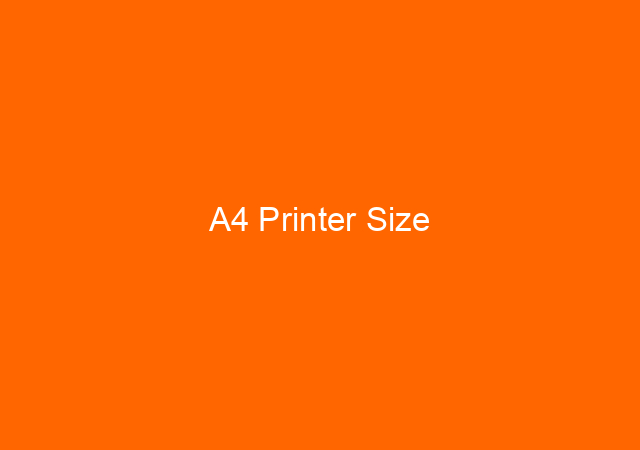 A4 Printer Size 1