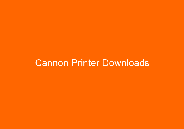 Cannon Printer Downloads