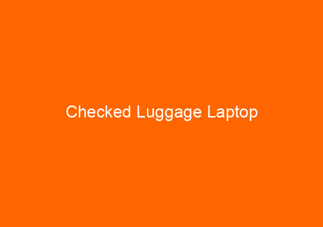 Checked Luggage Laptop