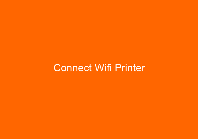 Connect Wifi Printer