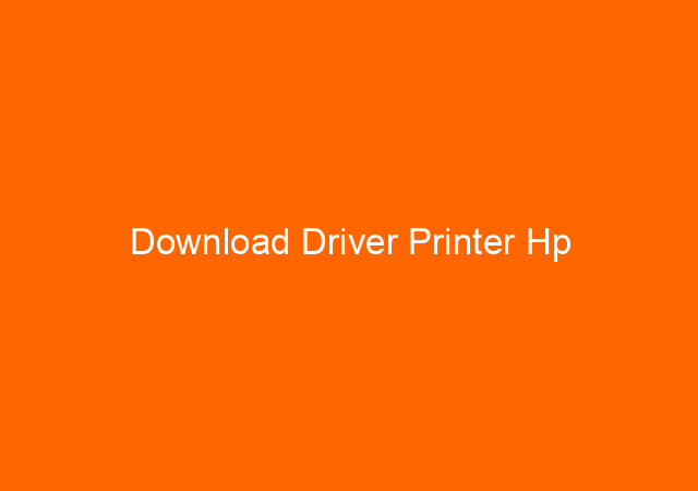 Download Driver Printer Hp