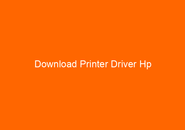 Download Printer Driver Hp
