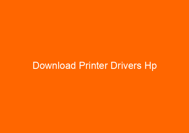 Download Printer Drivers Hp