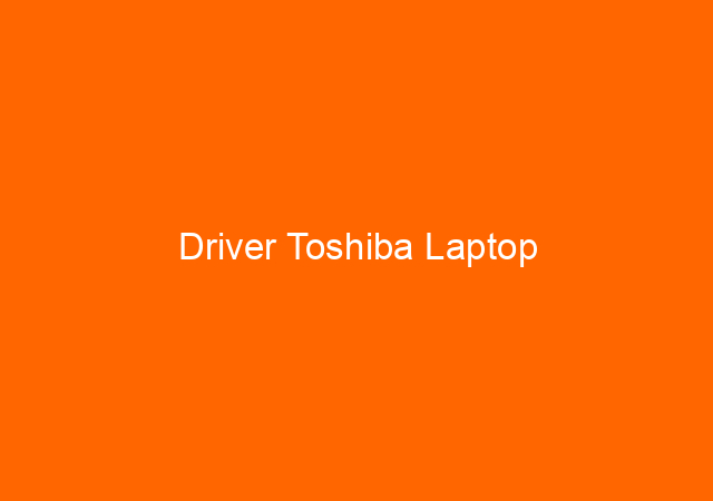 Driver Toshiba Laptop