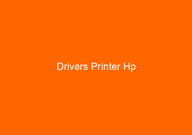 Drivers Printer Hp 1