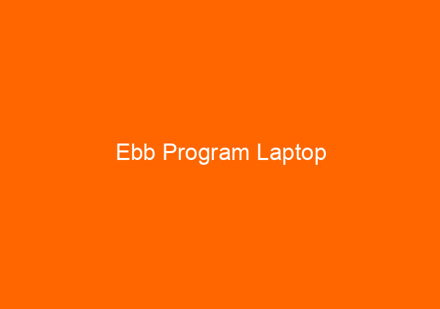 Ebb Program Laptop