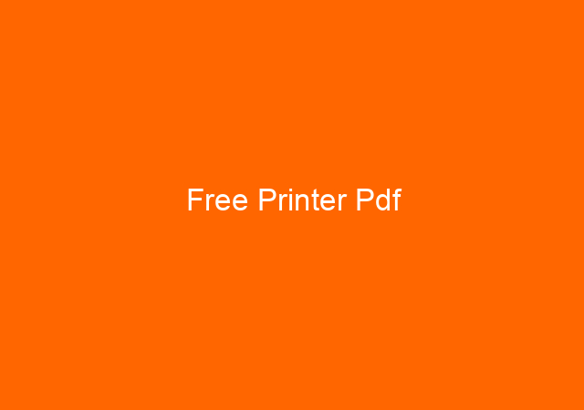 Free Printer Pdf