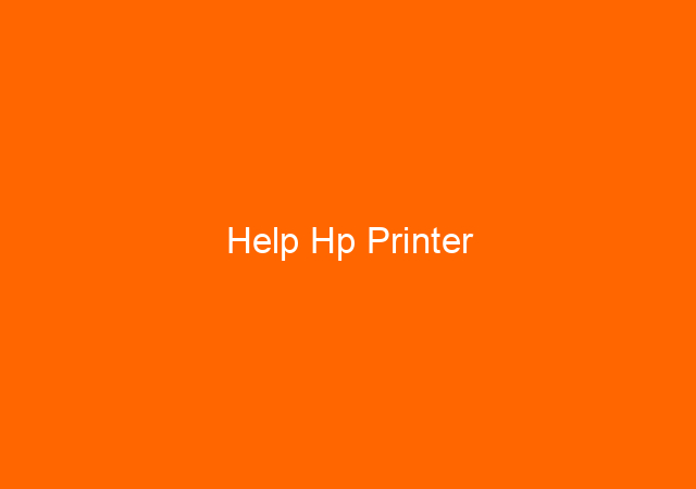 Help Hp Printer 1
