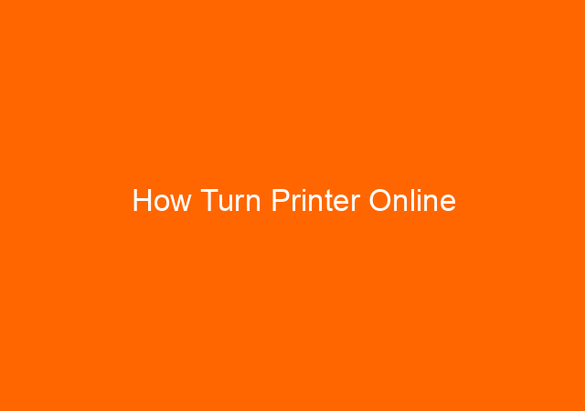 How Turn Printer Online