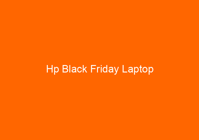 Hp Black Friday Laptop
