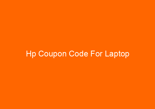 Hp Coupon Code For Laptop 1
