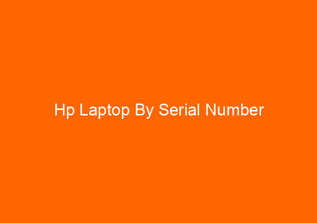 Hp Laptop By Serial Number 1