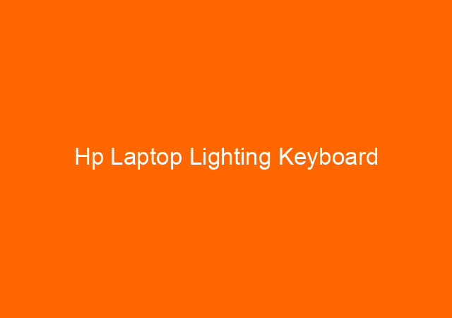 Hp Laptop Lighting Keyboard 1