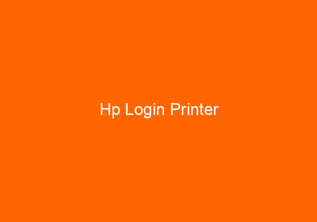 Hp Login Printer 1