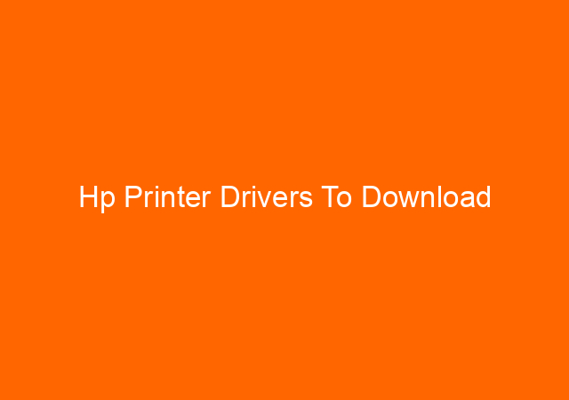 Hp Printer Drivers To Download 1