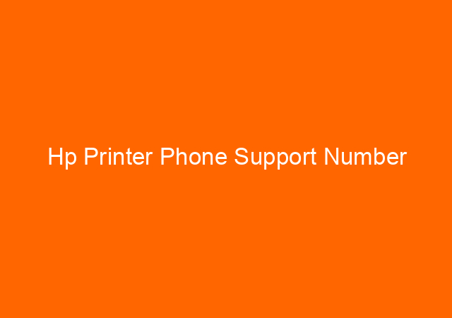 Hp Printer Phone Support Number