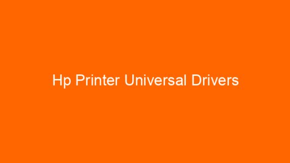 Hp Printer Universal Drivers