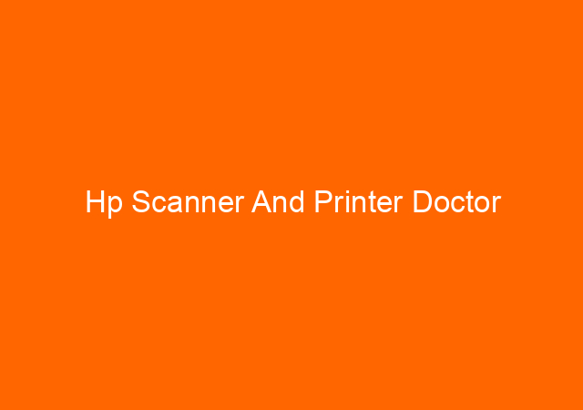 Hp Scanner And Printer Doctor 1