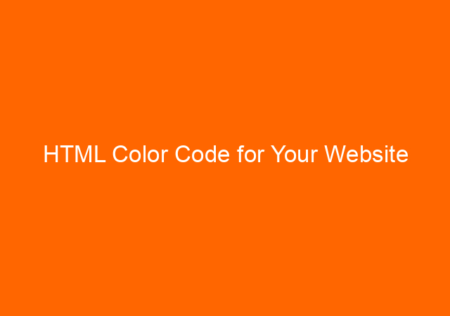 HTML Color Code for Your Website 1