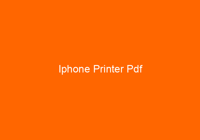 Iphone Printer Pdf
