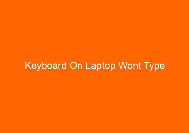 Keyboard On Laptop Wont Type