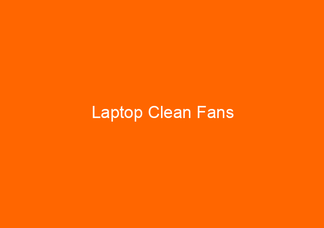 Laptop Clean Fans