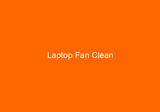 Laptop Fan Clean
