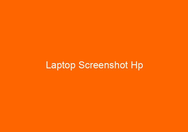 Laptop Screenshot Hp