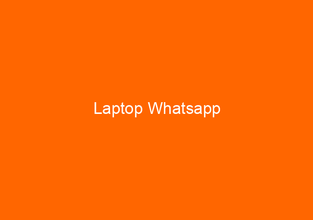 Laptop Whatsapp