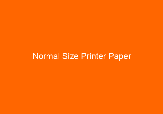 Normal Size Printer Paper 1