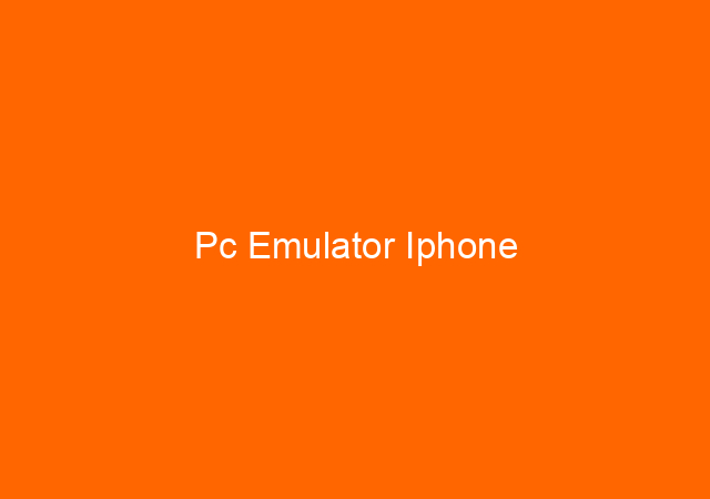 Pc Emulator Iphone