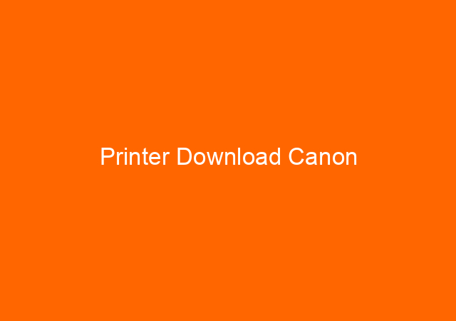 Printer Download Canon