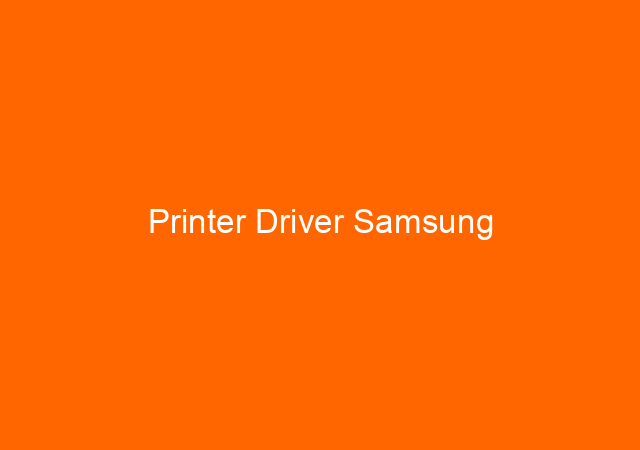 Printer Driver Samsung