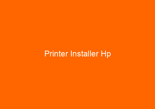 Printer Installer Hp