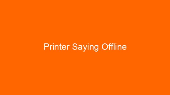 Printer Saying Offline