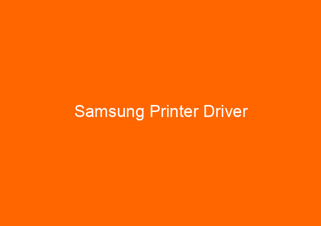 Samsung Printer Driver 1
