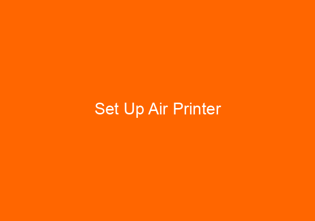 Set Up Air Printer